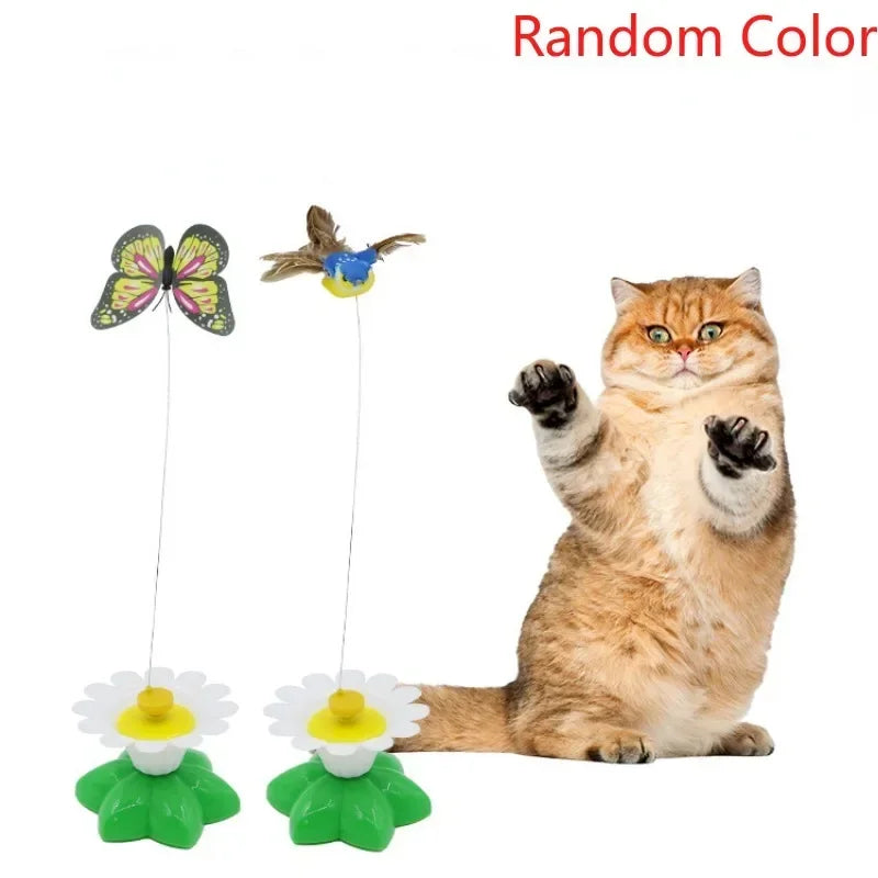 Rotating Butterfly Toy for Pets