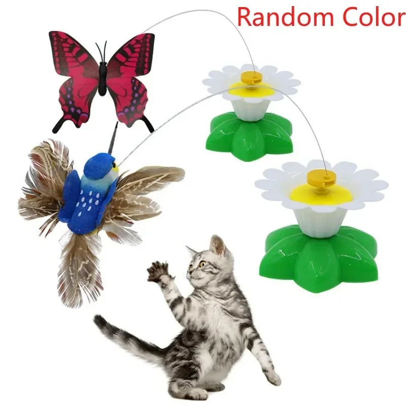 Rotating Butterfly Toy for Pets