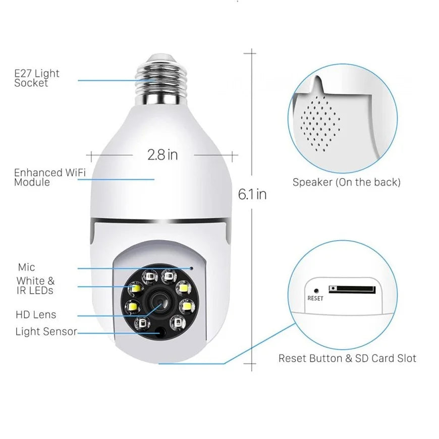 WiFi Bulb Camera with Zoom