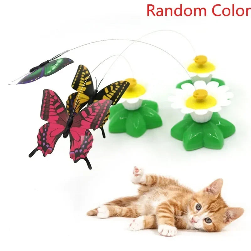 Rotating Butterfly Toy for Pets